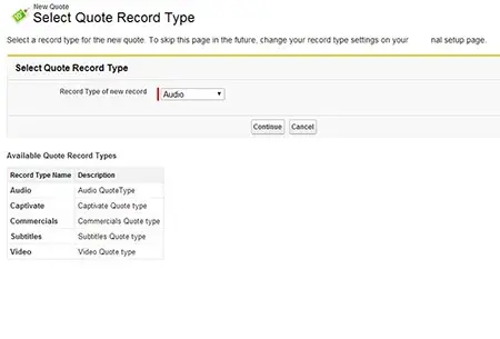 Salesforce App for Quotation 